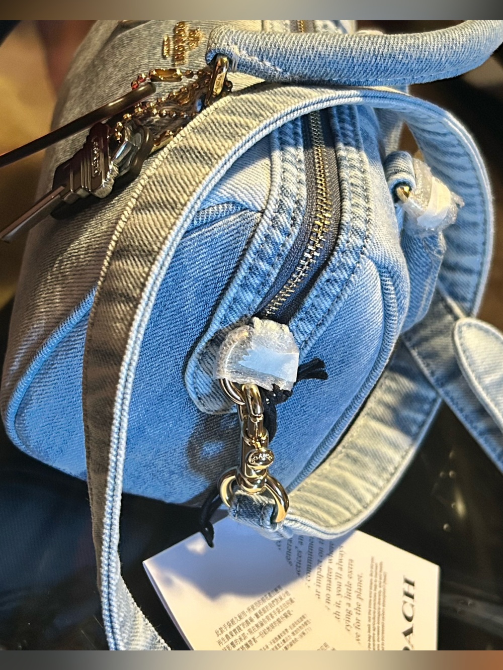 BNWT COACH LOVED DENIM MINI ROWAN - Picture 6 of 7